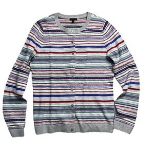 Talbots Lambs Wool Blend Cardigan Sweater Women's Size Small Pearl Buttons